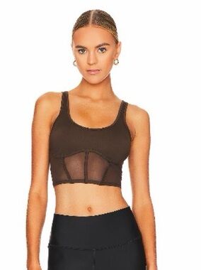 ALO Yoga Espresso Longline Corset Bralette Tank